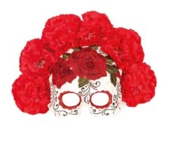 Masker Day Of The Dead Vrouw Met Bloemen