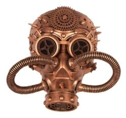 Gasmasker Steampunk Brons