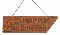 DECO BORD 'HAPPY HALLOWEEN' ORANJE