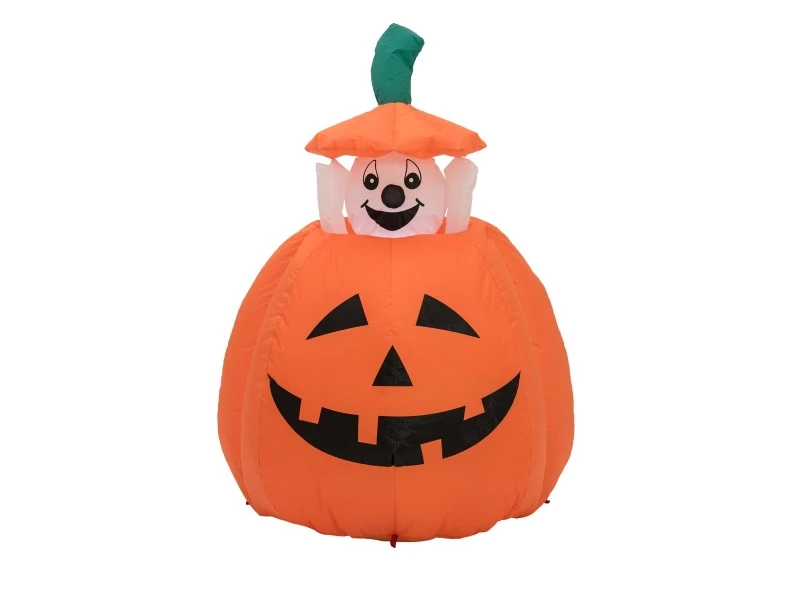 Inflatable Figure Pumpkin With Ghost, Animated, 120cm 2 Inflatable Figure Pumpkin With Ghost, Animated, 120cm - Afbeelding 2