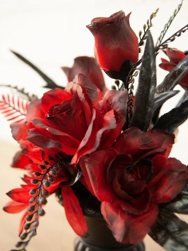 Halloween Table Deco, Roses, 28cm 2 Halloween Table Deco, Roses, 28cm - Afbeelding 2