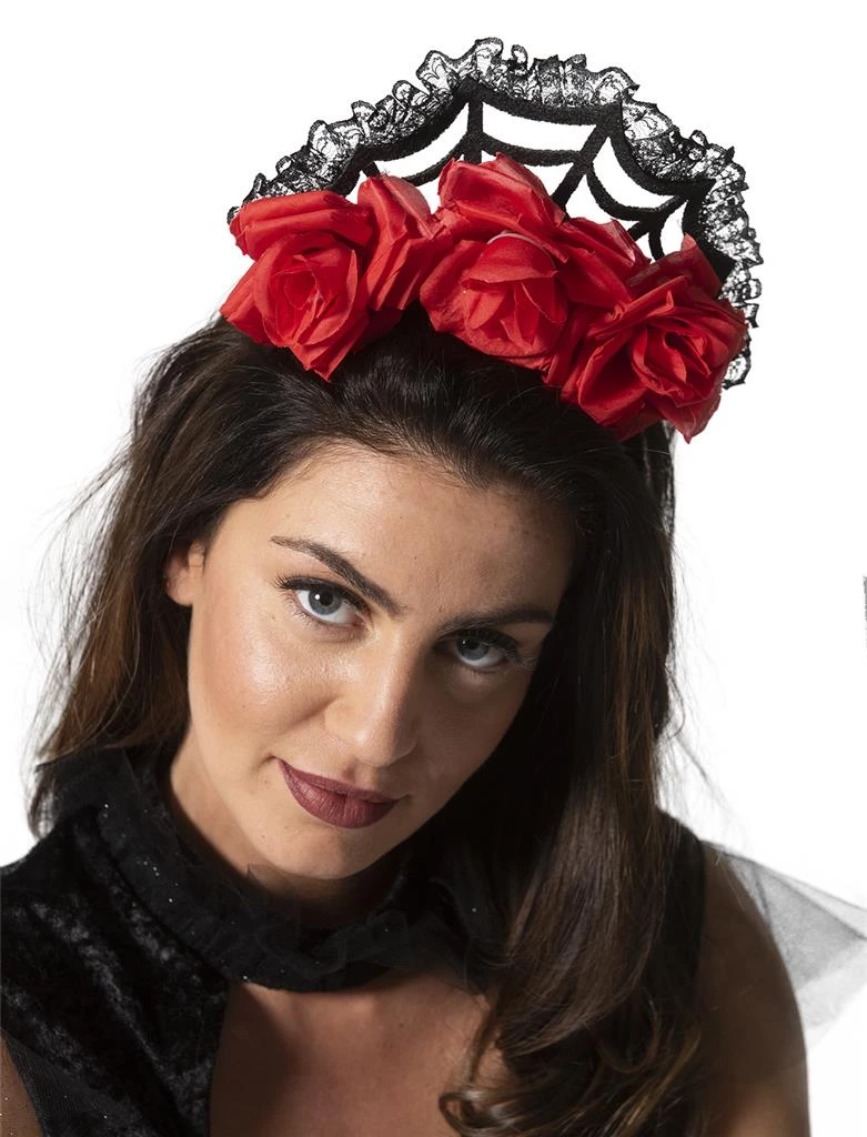 DIADEEM MET ROOSJES 1 DIADEEM MET ROOSJES