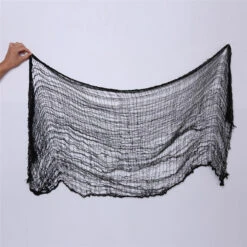 Halloween Decoratie Gaasdoek Zwart 200 X 76 Cm 6 Halloween Decoratie Gaasdoek Zwart 200 X 76 Cm -Halloween Fun Verkoopwinkel hal doek