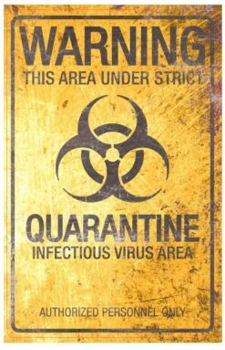 Vertical Metal Warning Signs 32 X 11 Cm